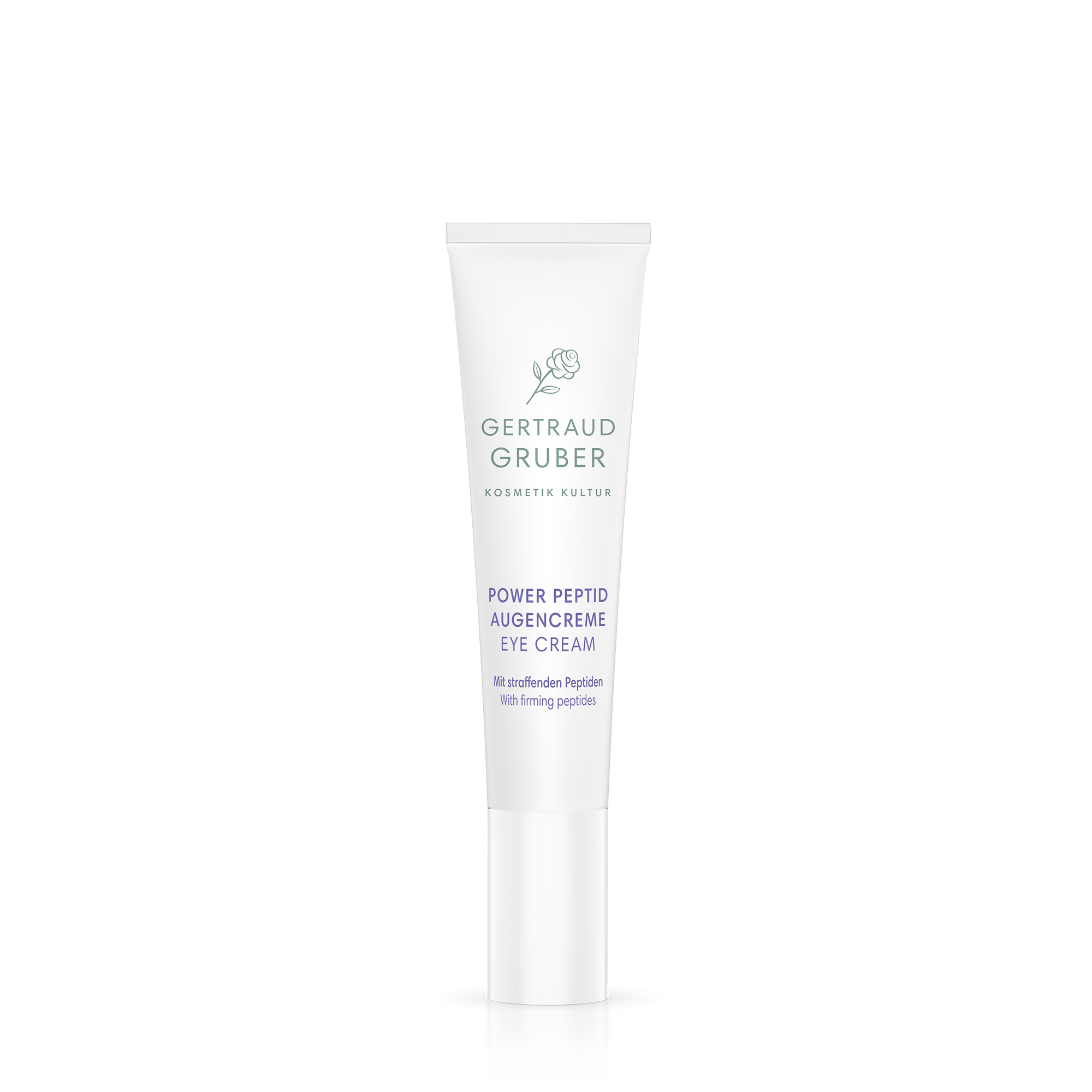 Power Peptid Augencreme in weißer Tube von Gertraud Gruber Kosmetik