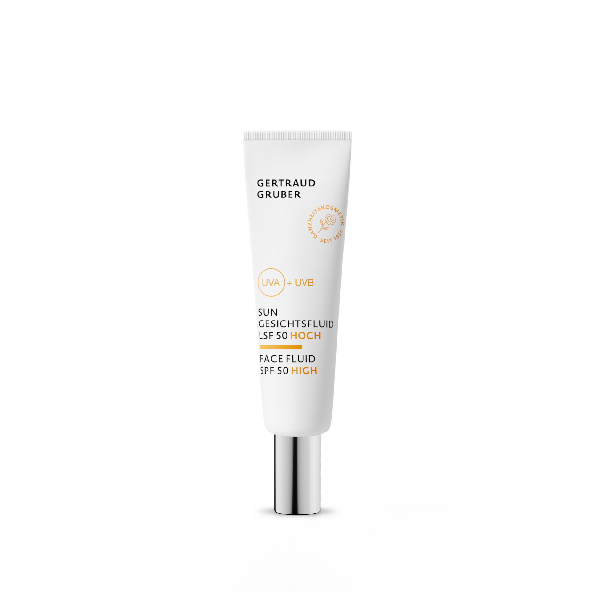 Sun Gesichtsfluid SPF 50 von Gertraud Gruber Kosmetik als schützendes, leichtes Sonnenschutzfluid für das Gesicht