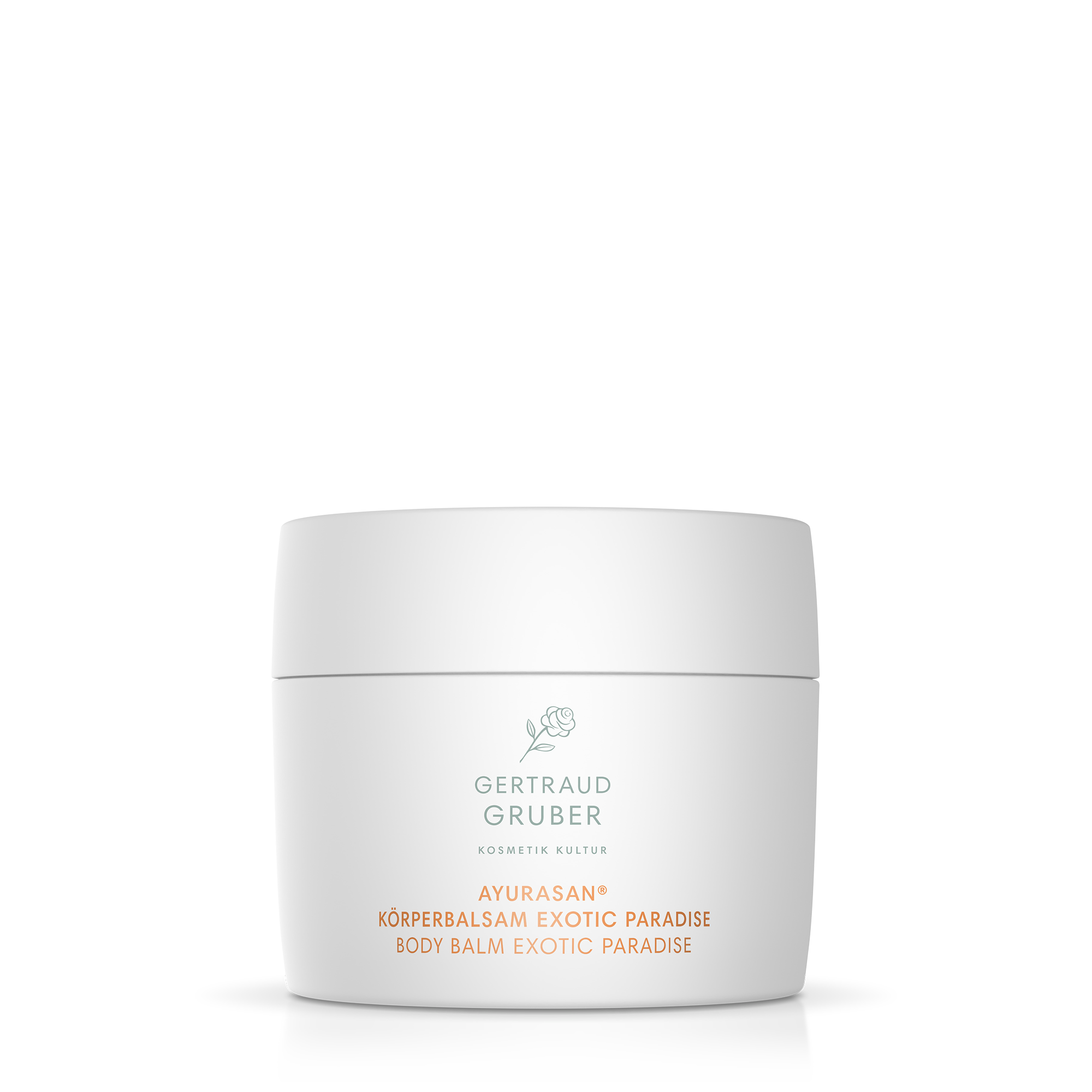 Ayurasan Körperbalsam Exotic Pardise in weißem Tiegel von Gertraud Gruber Kosmetik