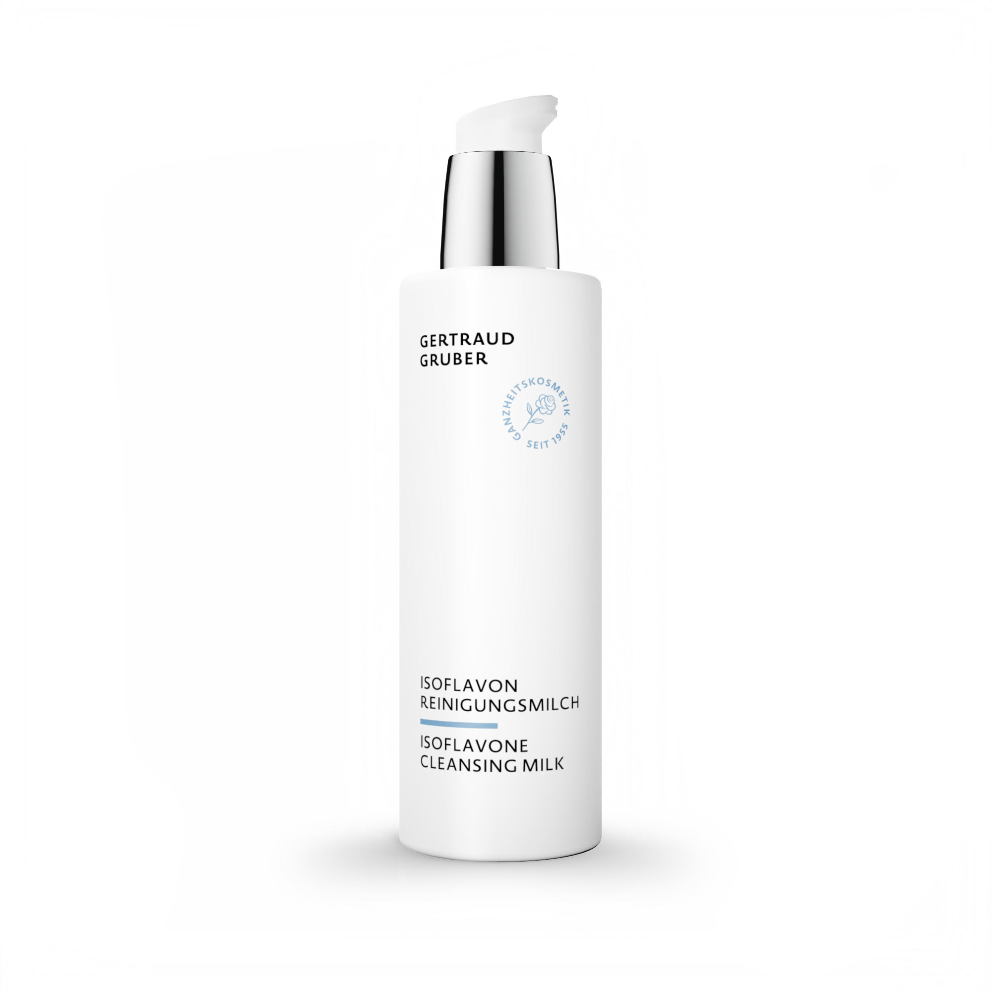 Isoflavon Reinigungsmilch von Gertraud Gruber Kosmetik als sanfte, klärende Reinigung für die tägliche Gesichtspflege im Spender