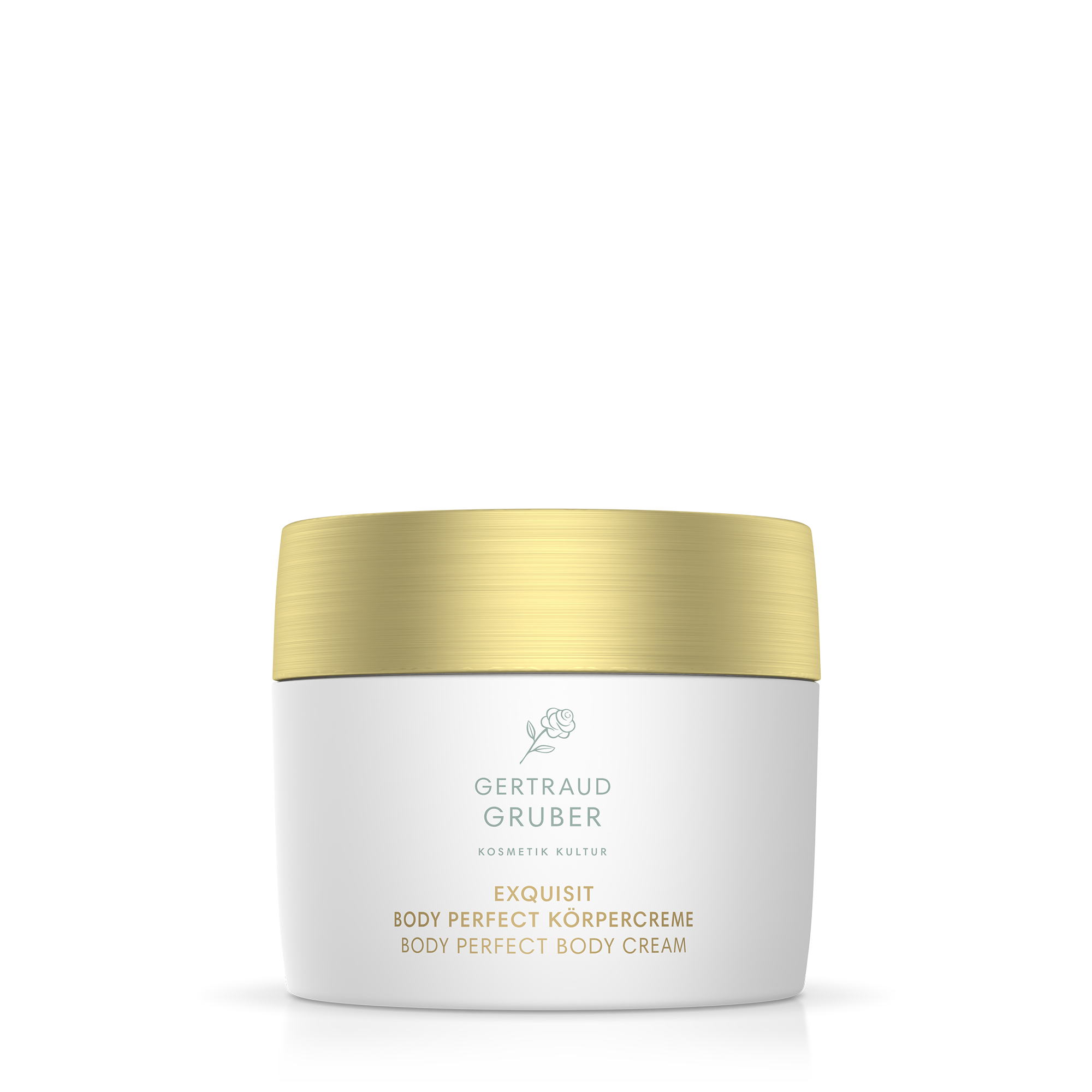 Exquisit Body Perfect Körpercreme in weißem Tiegel von Gertraud Gruber Kosmetik