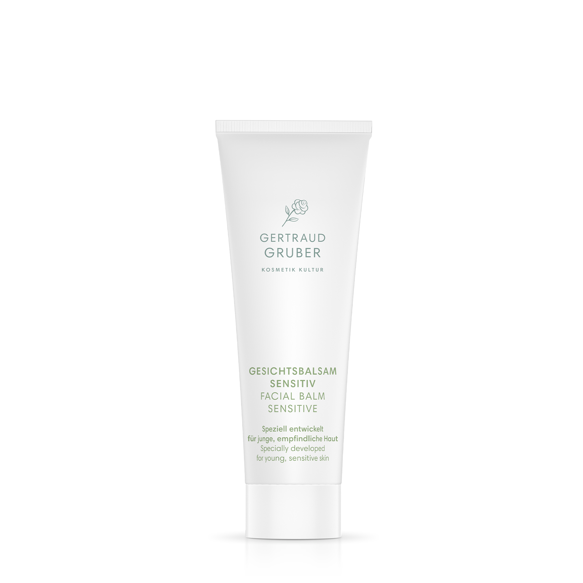 Gesichtsbalsam sensitiv in weißer Tube von Gertraud Gruber Kosmetik