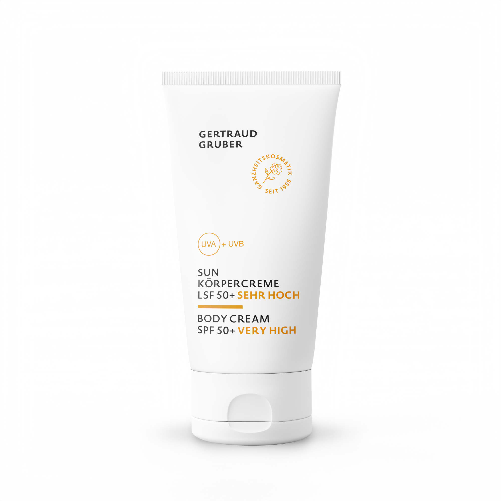 Sun Körpercreme SPF 50+ von Gertraud Gruber Kosmetik als hochschützende, pflegende Sonnencreme für den Körper